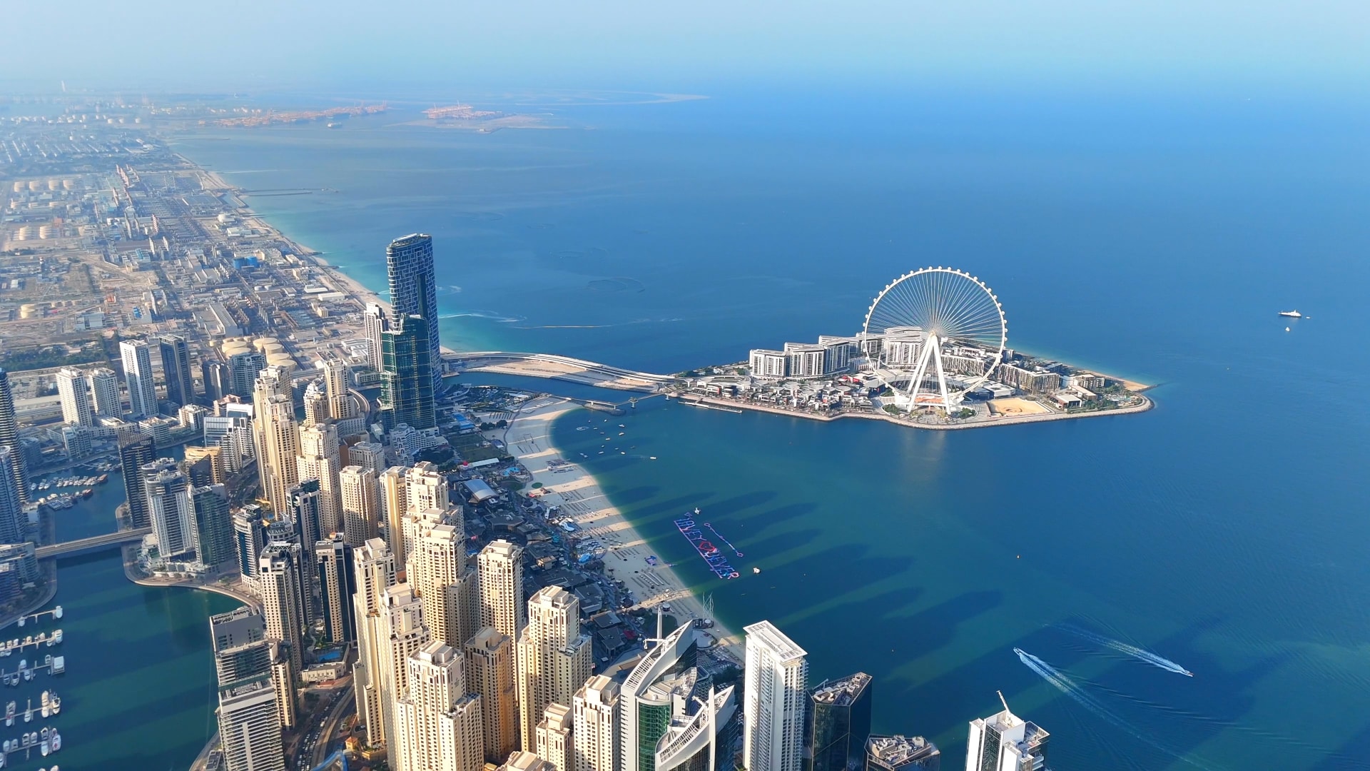 Dubai aerial coastline